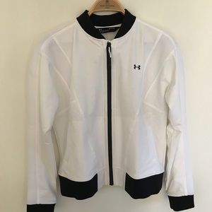 Under Amour white jacket.